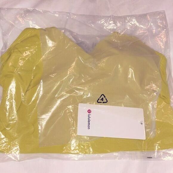NWT Lululemon Align Nulu Crop Style Tank  YELLOW SERPENTINE Perfect! TANK SIZE 8 - Picture 7 of 7